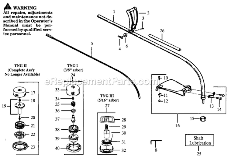 Page C Diagram and Parts List for GTI15T  Weed Eater Trimmer